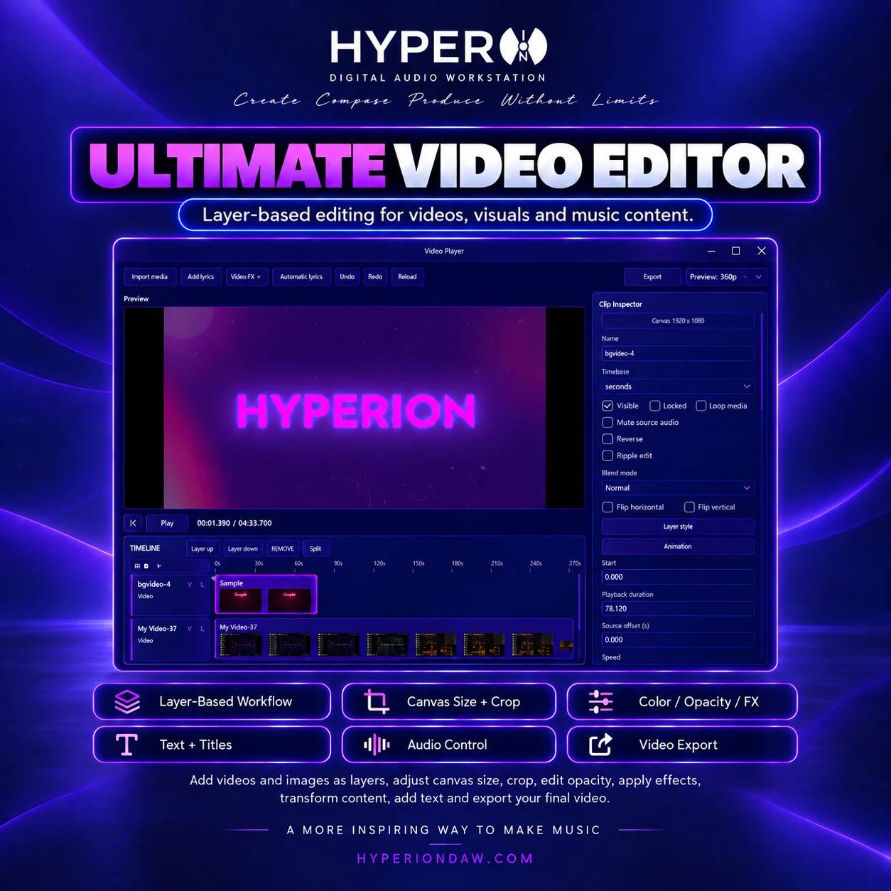 HyperION DAW Ultimate Video Editor