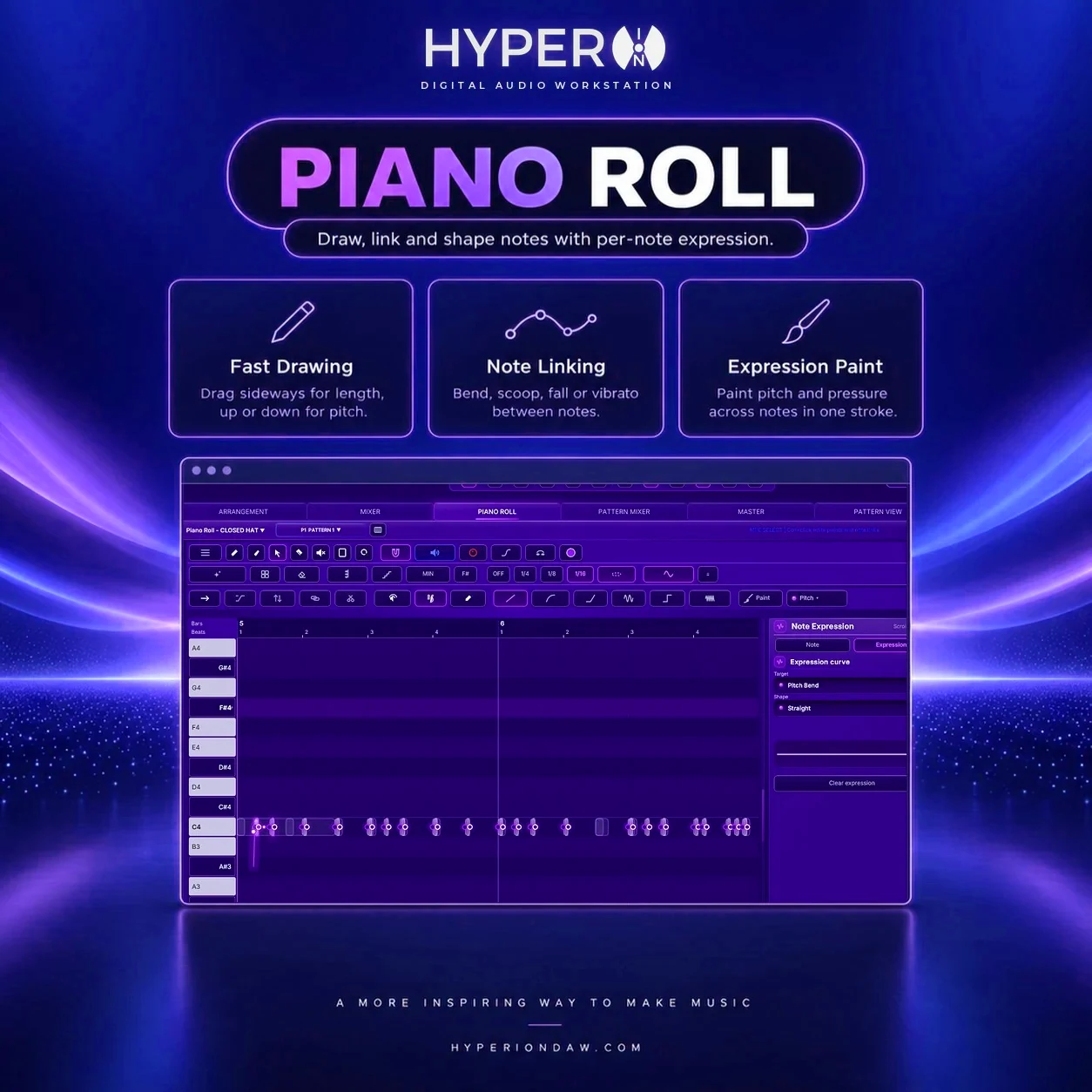 HyperION DAW Piano Roll